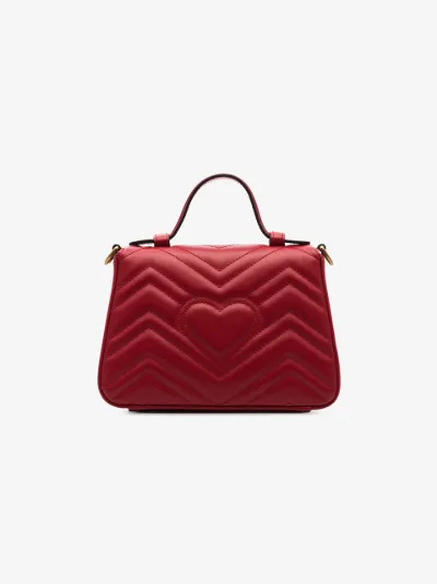 red GG Marmont mini top handle bag